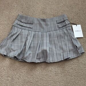 Women's Gray Plaid Skirt